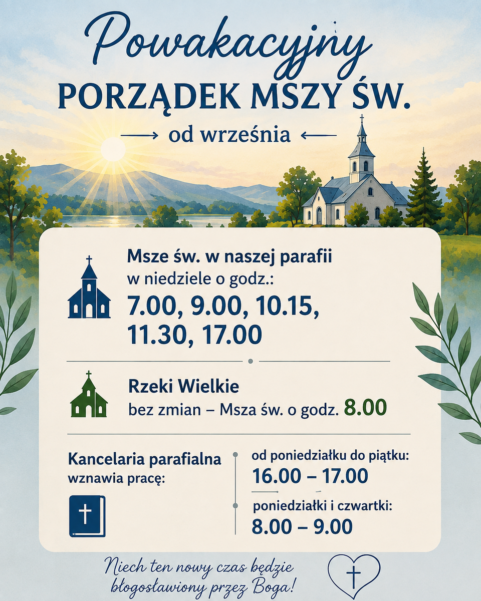 Powakacyjny porządek Mszy Św.